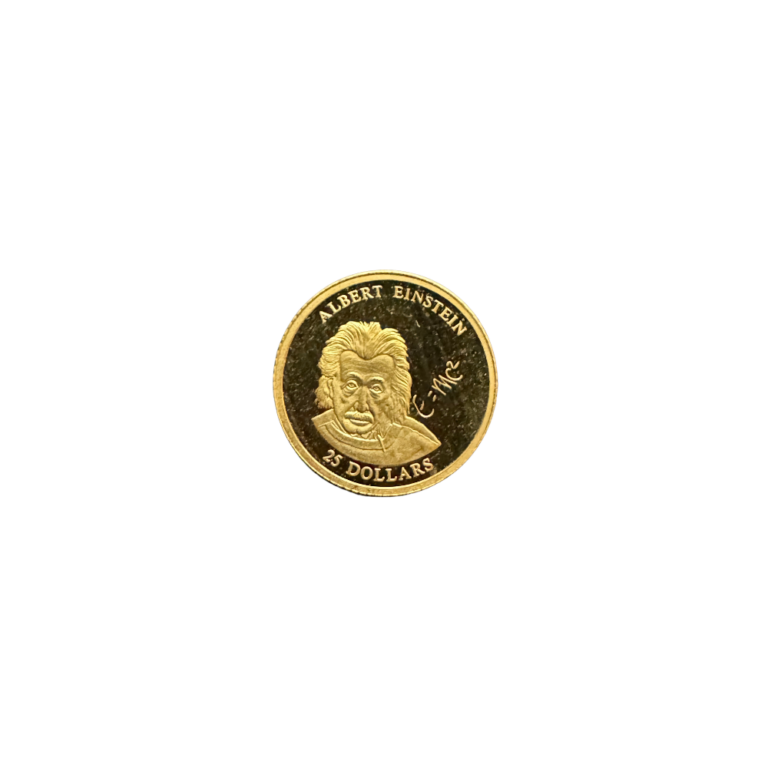 Goldmünze 0,7 g – Albert Einstein – E=mc² – Republik Liberia